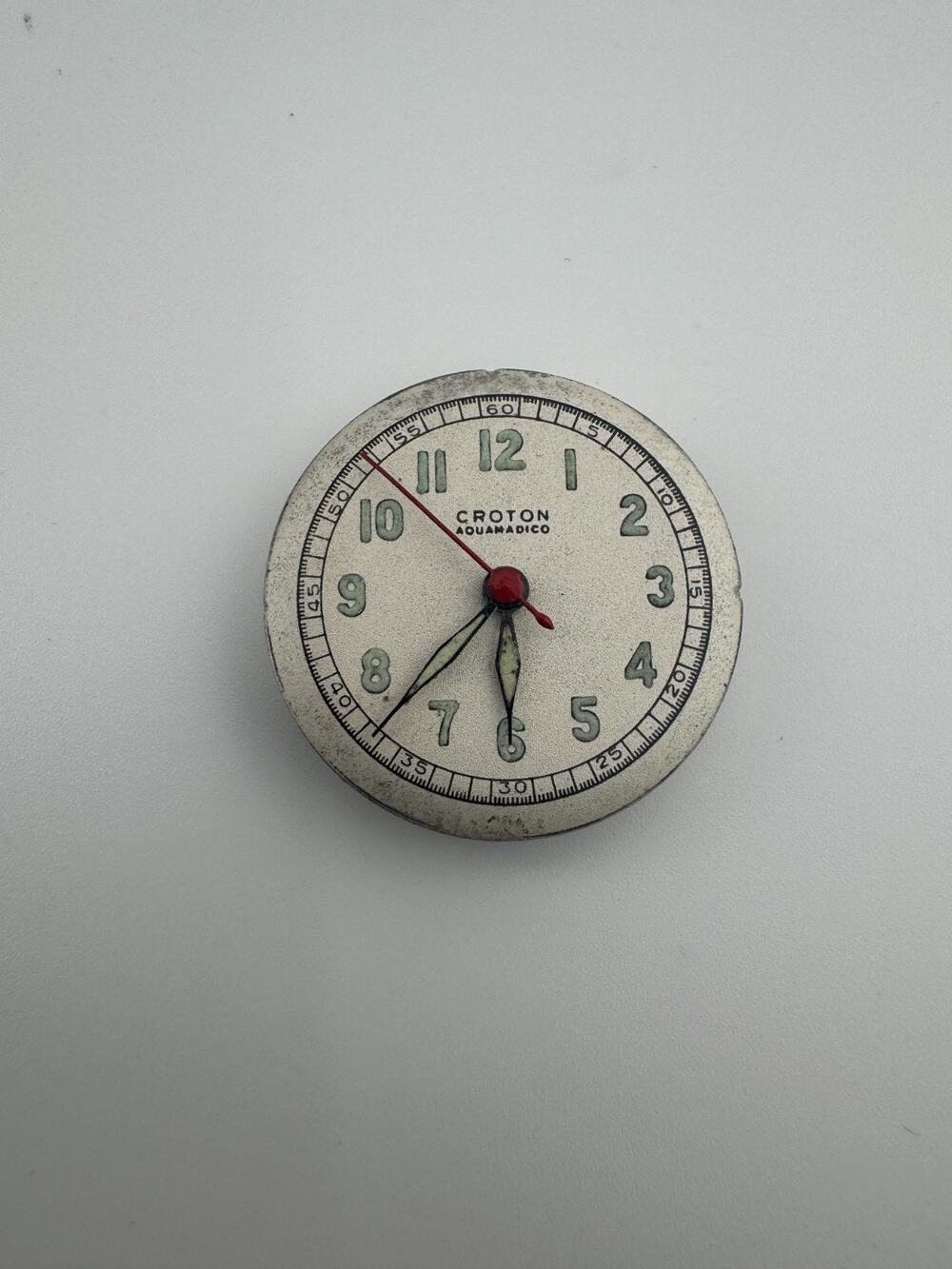Vintage Croton Aquamadico 17J Watch Movement Dial Cal 630 For Parts Repair